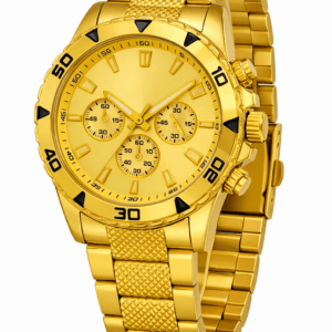 Golden Stylish Men's Watch - Luxury Watch For Men